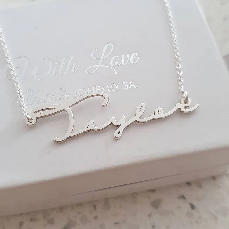 CNE107467 - Personalized Name Necklace, Signature Style, 925 Sterling Silver - Image 3