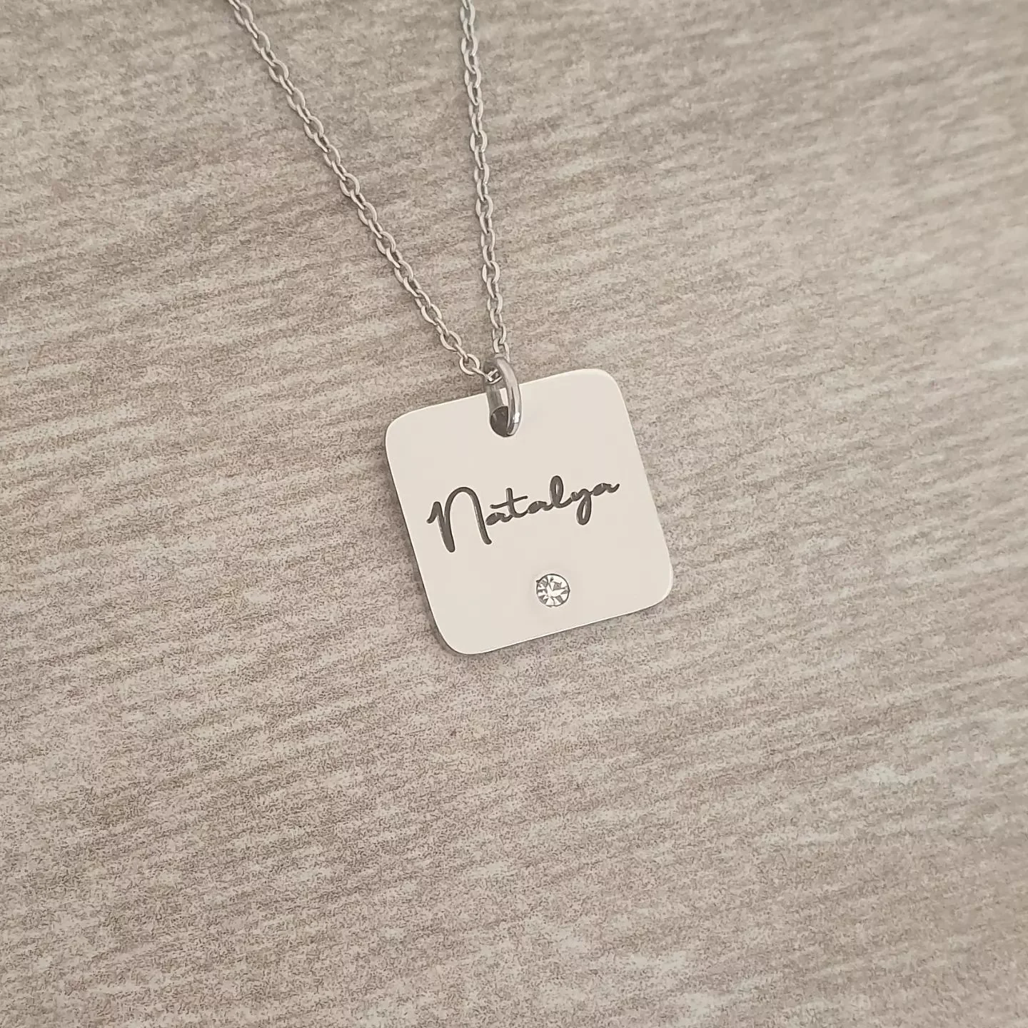 Stella Personalized Necklace, Stainless Steel, Size: 15mm on 45cm chain (READY IN 3 DAYS!) - Image 4